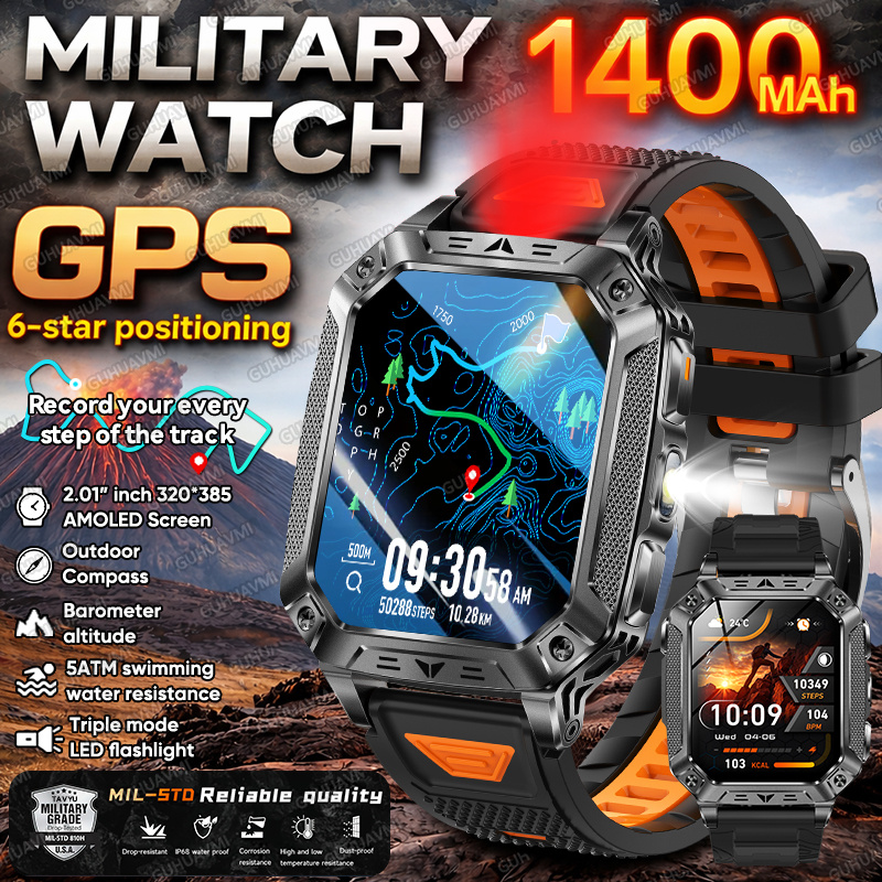 Definition Of Outdoor Sport - 2026 Neue Militärische Smartwatch 1400mAh Dual-Band