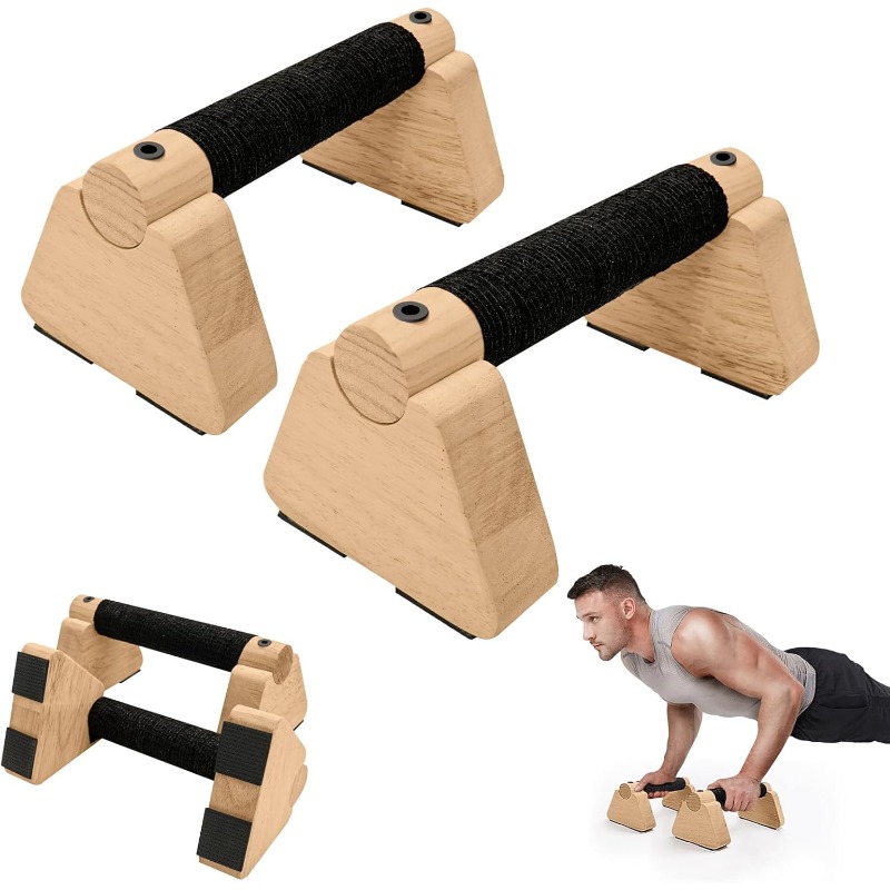 Outdoor Sport Bar - 1 Set/4 Stück Holz-Paralletten – Calisthenics-Ausrüstung