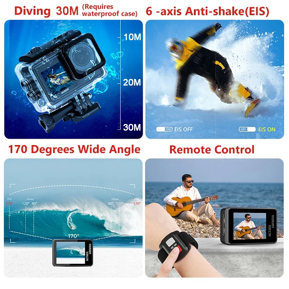 AUSEK M81TR Action-Kamera 5K 4 – Outdoor Sport Camera Bewertung und Preis