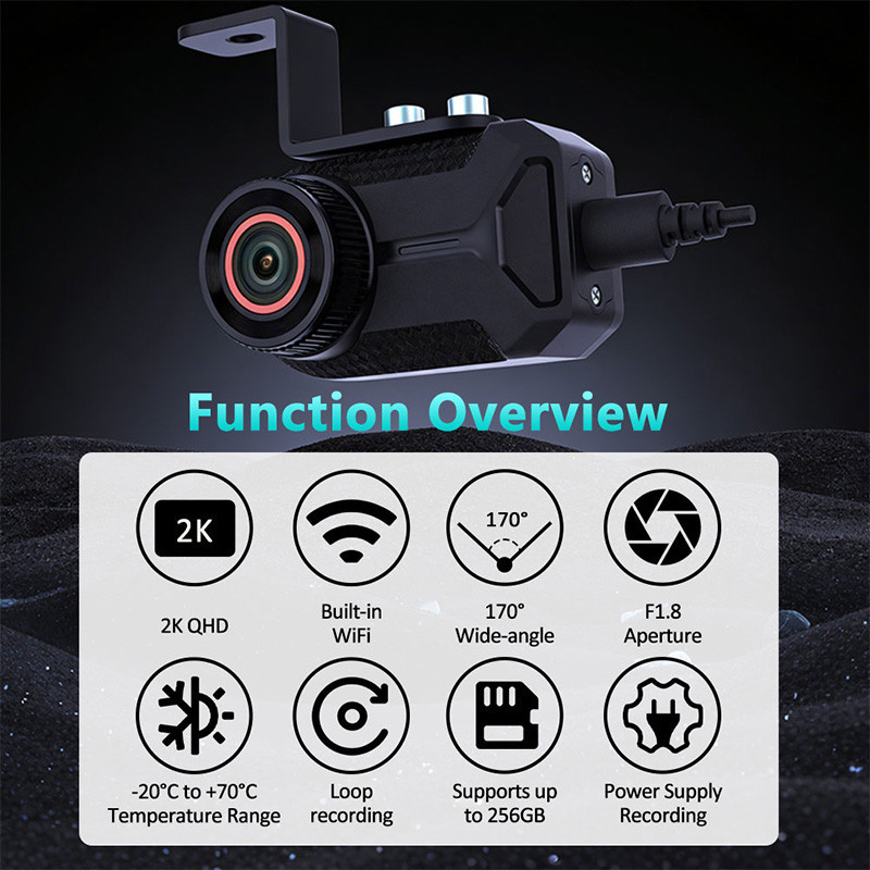 2K Motorrad-Dashcam WiFi-Fahrt – Outdoor Sport Camera Bewertung und Preis